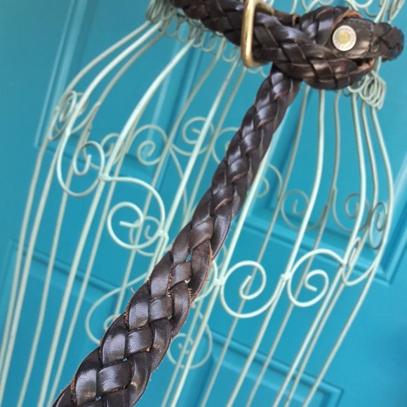 Genuine Leather Belt Mens Vintage Patagonia Braided Woven Real Leather - Picture 11 of 11